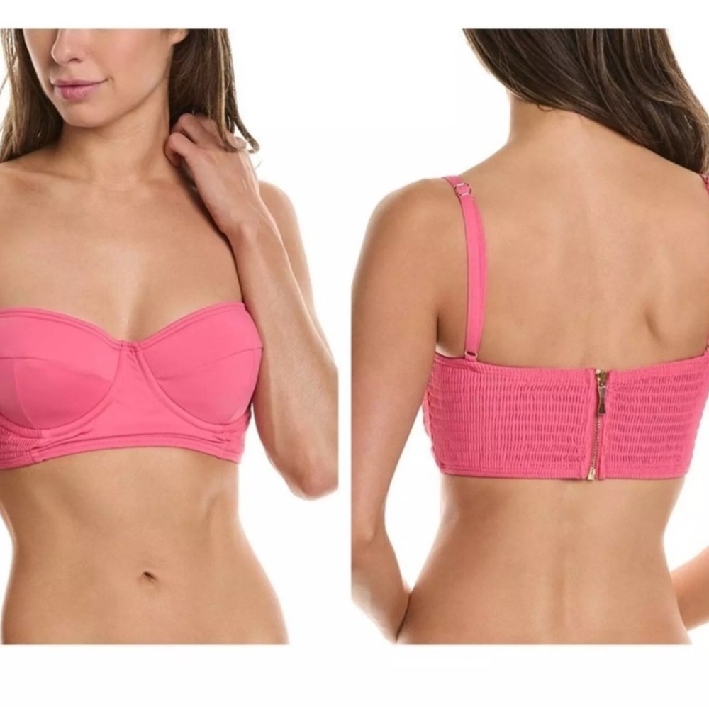 Kate Spade Pink Underwire Bralette Bikini Top